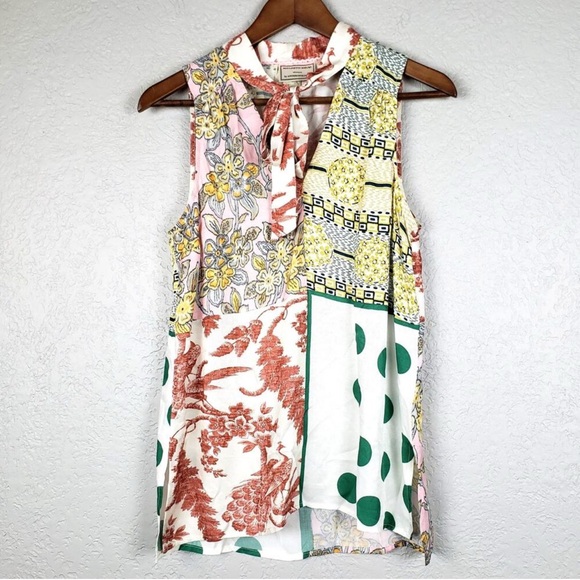 Moulinette Soeurs by Anthropologie Venezia Tie Patch Top - Picture 7 of 12